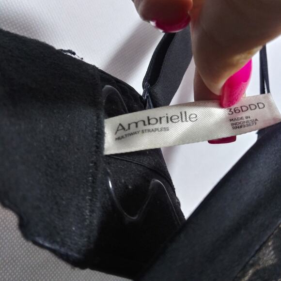 Ambrielle Strapless Multiway Full Figure Push Up Bra Size 36DDD - Picture 4 of 7
